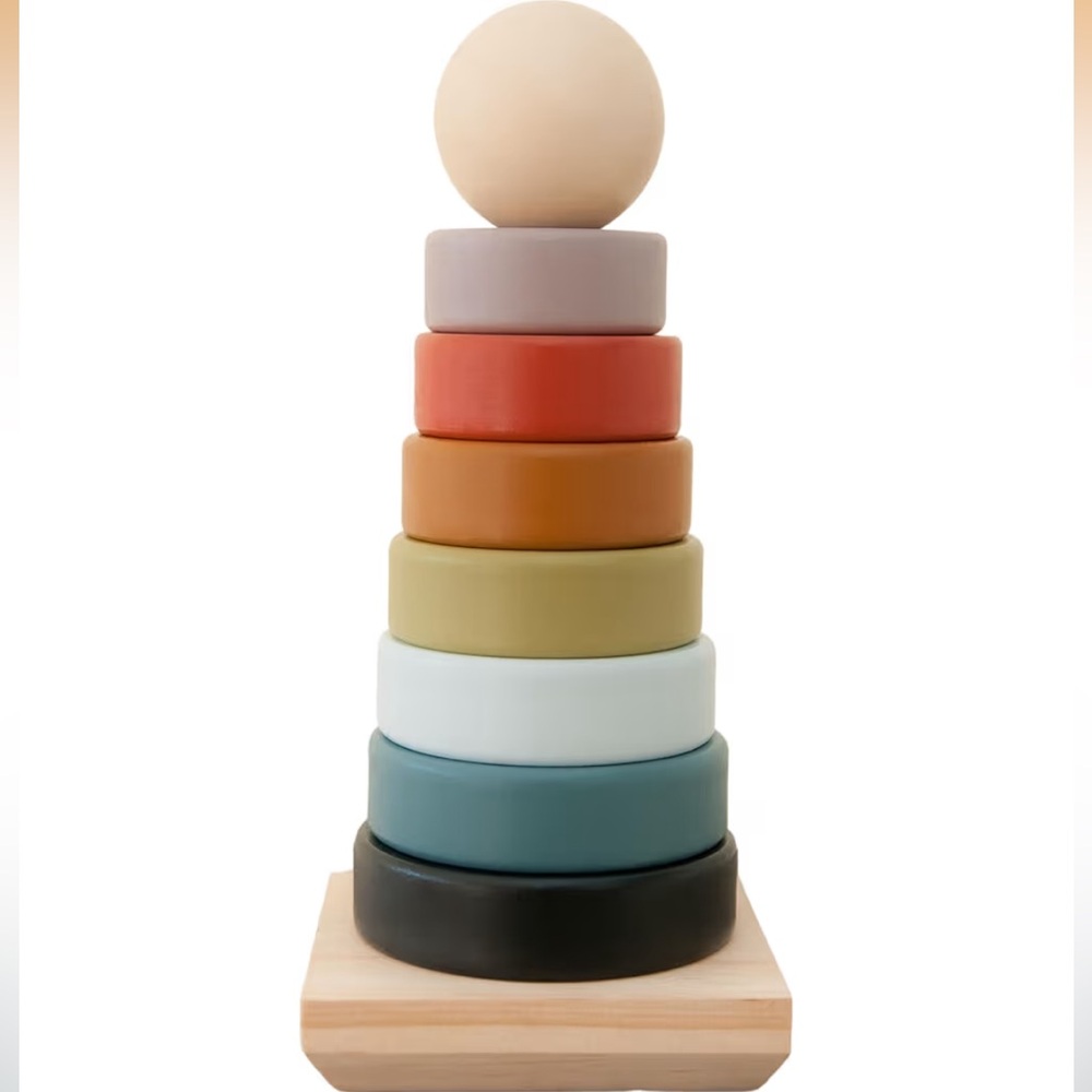 Our Littles Co Montessori Rainbow Wooden Stacker Toy